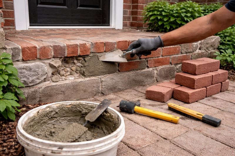 Entryway Brick Repair in Punta Gorda, FL