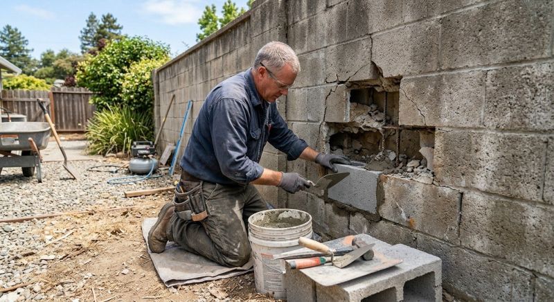 Stone Wall Repair in Venice, FL